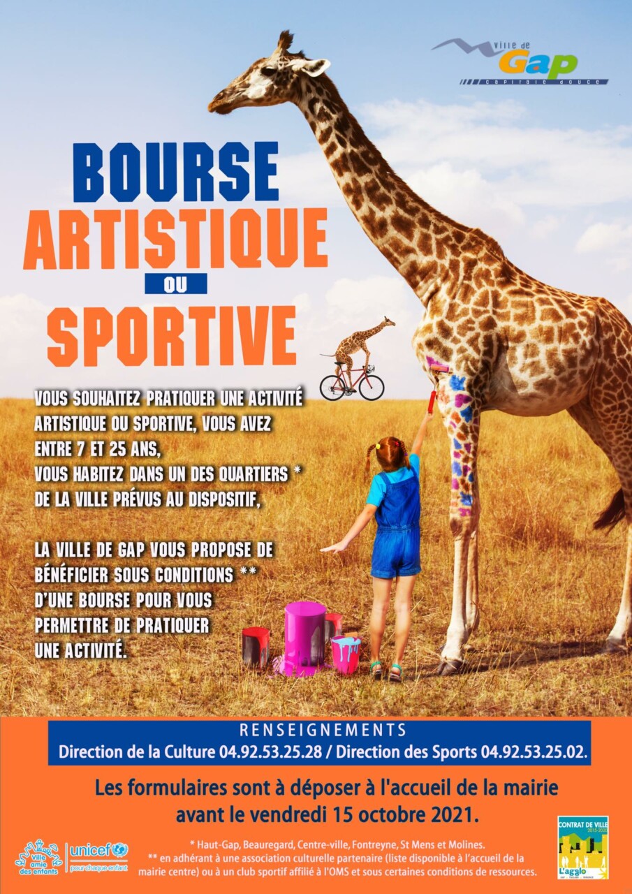 Affiche Bourse artistique Gap 2021