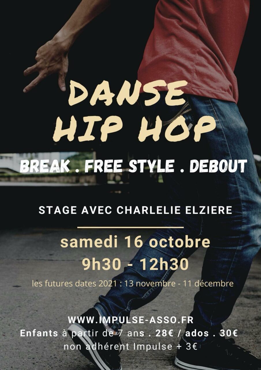 Flyer Stage Hip Hop 16 octobre 2021