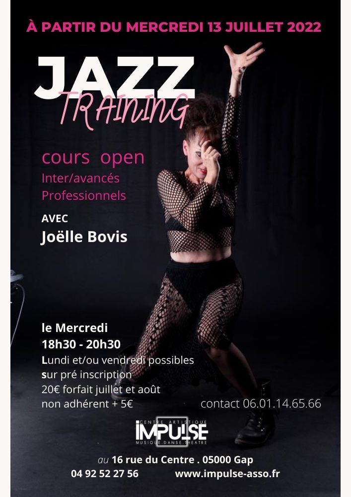 Affiche Impulse Jazz training juillet 2022