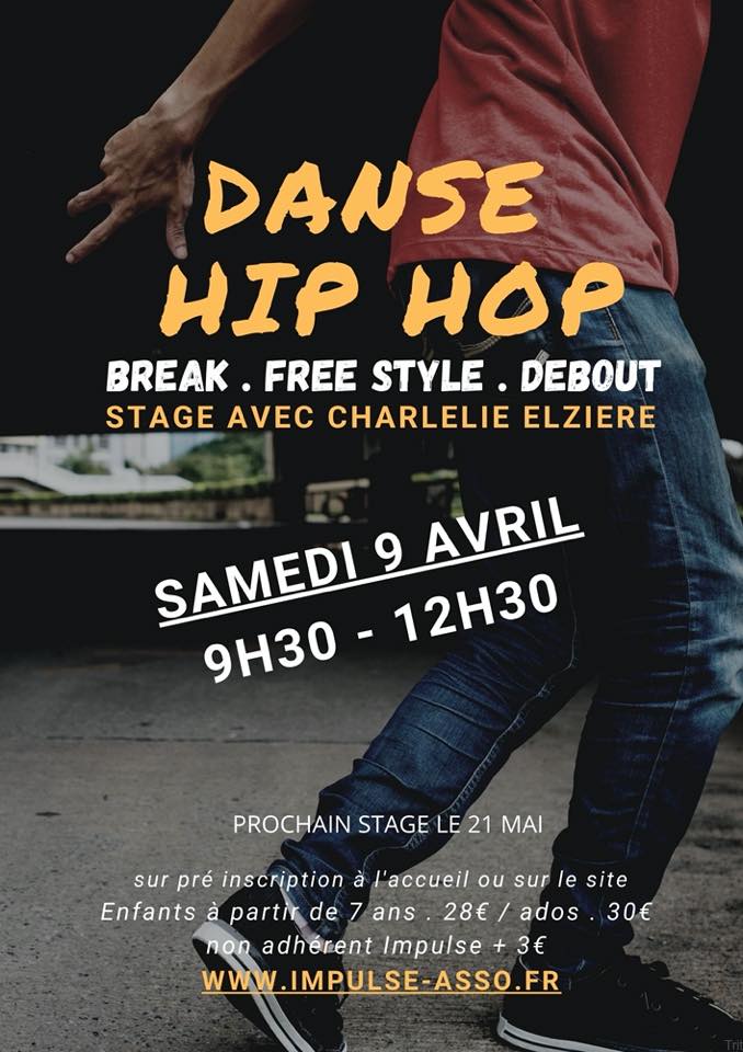 Affiche Stage Hip Hop 9 avril 2022