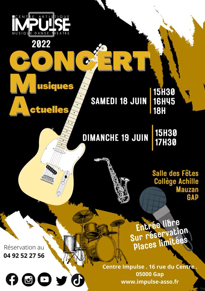 Affiche concert IMPULSE 18 et 19 juin 2022