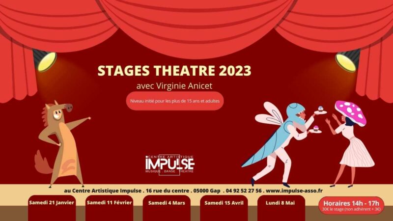 Stages de Théâtre 2023 avec Virginie Anicet à Impulse