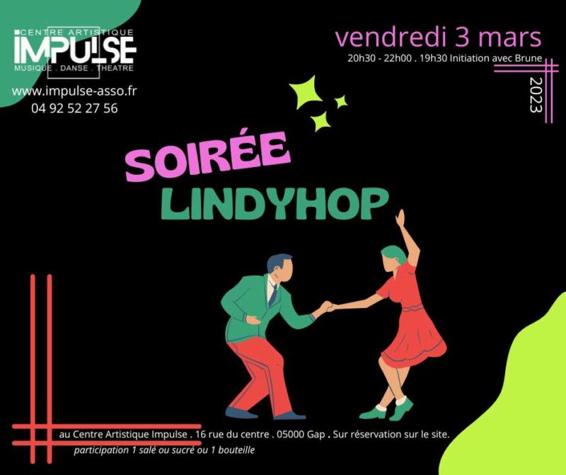Soirée de danse Lindyhop à Impulse le vendredi 03 mars 2023