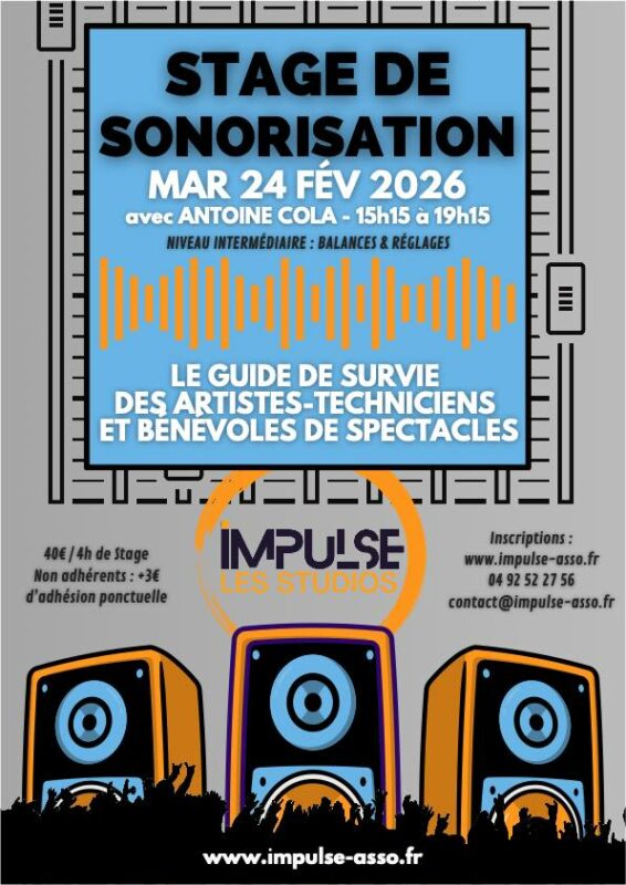 Affiche Stage SONO Impulse - 24 février 2026