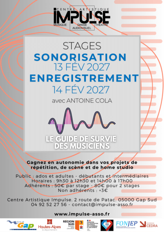 Stage SONO et ENREGISTREMENT février 2027